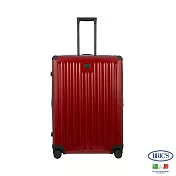 【BRIC S】義大利製編織箱殼 30吋 防水拉鍊行李箱 - 酒紅色