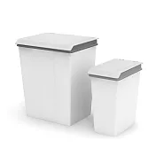 樹德 livinbox - 大嘴鳥回收筒(大+小) RB-28/RB-10L 簡約白