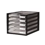 樹德-livinbox A4桌上文件資料櫃(5抽) DD-1205 個性黑