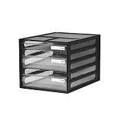 樹德-livinbox A4桌上文件資料櫃(3抽) DD-1221 個性黑
