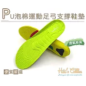 糊塗鞋匠 優質鞋材 C162 PU泡棉運動足弓支撐鞋墊(1雙) S 25cm