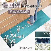 【巴芙洛】皮革紓壓防滑防油皮革廚房長地墊45x120cm 千山萬水