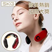 SKG 智慧時尚輕薄設計多段式頸椎熱敷按摩器 尊爵紅-4098