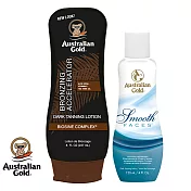 Australian Gold金色澳洲【全身助曬組】臉部專用助曬乳液-室內/戶外兩用+急速黝黑助曬乳液