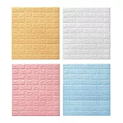 3D立體加厚防撞經典復古紅磚牆貼(6片)粉磚