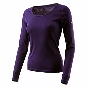 Route8八號公路 女 WARM U領抗菌保暖衣S貴氣紫