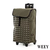 WEEY 台灣製造耐重購物車 菜籃車 手推車時尚購物車買菜車 可拆洗 29-031D4軍綠白點