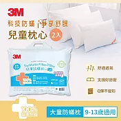 3M 大童防蹣枕附純棉枕套9-13歲適用 超值2入組