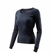 Route8八號公路 女 WARM U領抗菌保暖衣S黑