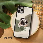 INJOYmall for iPhone 11 好好生活巴哥犬 耐撞擊磨砂邊框手機殼