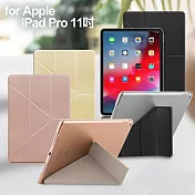 Xmart for iPad Pro 11吋 清新簡約超薄Y折皮套黑