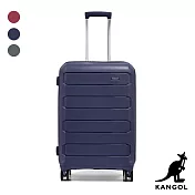 KANGOL - 英國袋鼠20吋輕量耐磨可加大PP行李箱 - 多色可選 藏青色