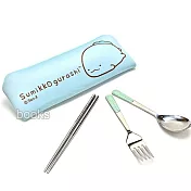 San-X角落生物【QQ恐龍】環保餐具組