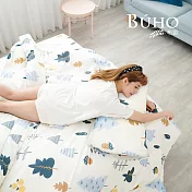 《BUHO》雙人加大三件式床包枕套組 《晴空喜地》