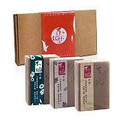 不垢-手工皂三入禮盒(沉香/艾草/康福)