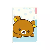 San-X 拉拉熊可愛生活系列三層分頁A6文件夾。粉點