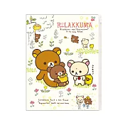San-X 拉拉熊蜂蜜森林小熊系列雙開夾鏈袋文件夾。蜂蜜