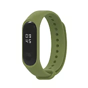 Adpe 小米3/小米4 純色矽膠手環錶帶 軍綠色