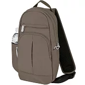 《TRAVELON》RFID單肩四層防盜斜背包(棕)