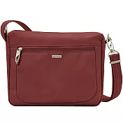 《TRAVELON》Classic三層防盜斜背包(紅)