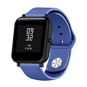 華米Amazfit 米動手錶青春版 20mm 純色矽膠運動替換手環錶帶 午夜藍