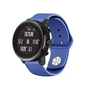 華米米動 Amazfit GTR 20mm 純色矽膠運動替換手環錶帶 午夜藍