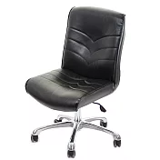 GXG 短背皮面 無扶手電腦椅 (可後躺/鋁合金腳) TW-1008 LUK