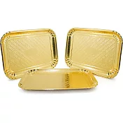 《GHIDINI》長方點心紙盤3入(金)