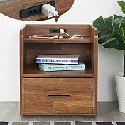 Homelike 喜家居附插座床頭櫃-積層木(1976)