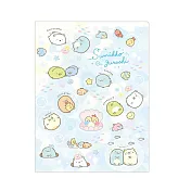 San-X 角落公仔海底世界系列掌雙開10入A4文件夾。海洋生活