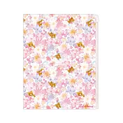 San-X 拉拉熊花花世界系列系雙開夾鏈袋文件夾。紛彩花花