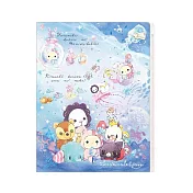 San-X 魔幻馬戲團人魚眼淚瓶系列雙開夾鏈袋文件夾。寶瓶