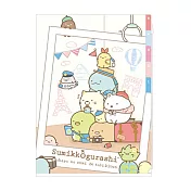 San-X 角落公仔環遊世界系列系列五層分頁A4文件。環遊世界