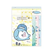 San-X 鯨鯊先生小藍鯨的夢系列信紙組4柄。米