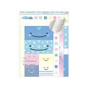 San-X 鯨鯊先生玩樂小藍鯨系列信紙組4柄。表情