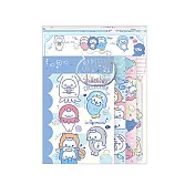 San-X 小海豹變裝海洋世界系列信紙組4柄。變裝