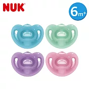 NUK-SENSITIVE全矽膠安撫奶嘴1入(2號初生型6m+) -紫色