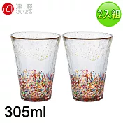 【ADERIA】日本進口津輕系列手作金彩花火水飲料杯2入組