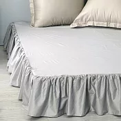 【麗塔寢飾】雙人 荷葉摺床裙- 淺灰