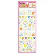 San-X 拉拉熊歡樂時光系列手帳本專用螢光貼紙。粉
