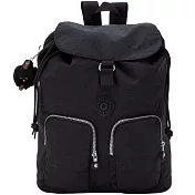 KIPLING 經典尼龍後背包-黑色