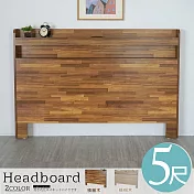 Homelike 喜家居雙人5尺附插座床頭片(1910) 積層木