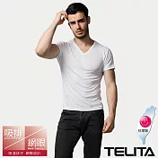 【TELITA】吸汗快乾涼爽素色短袖衣/T恤 M 白色