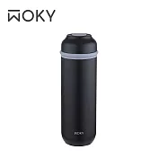 【WOKY 沃廚】JIN真瓷系列-輕量隨行陶瓷保溫瓶400ML-升級版(5色可選) 霧黑