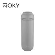 【WOKY 沃廚】JIN真瓷系列-輕量隨行陶瓷保溫瓶400ML-升級版(5色可選) 灰