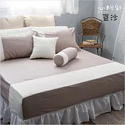 【麗塔寢飾】40支紗精梳棉 雙人床包 心粉彩- 豆沙