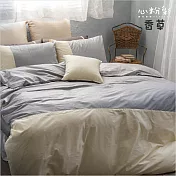 【麗塔寢飾】40支紗精梳棉 雙人薄被套 心粉彩- 香草