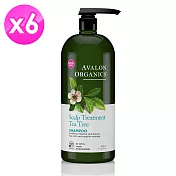 AVALON ORGANICS 茶樹頭皮調理精油洗髮精946ml/32oz-箱購六入