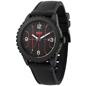 Levi’s 鋼鐵爭鋒時尚腕錶-黑框紅