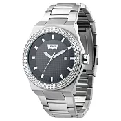 Levi’s 格紋風暴時尚腕錶-銀